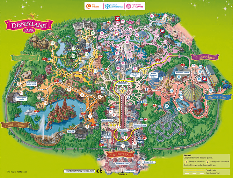 Disneyland Paris Park Maps DLP Tickets